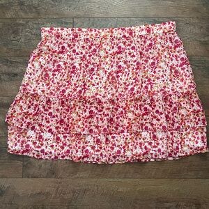 J. CREW FACTORY | Floral tiered mini skirt NWT